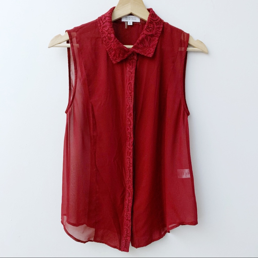 Barneys New York Collared Silk Blouse